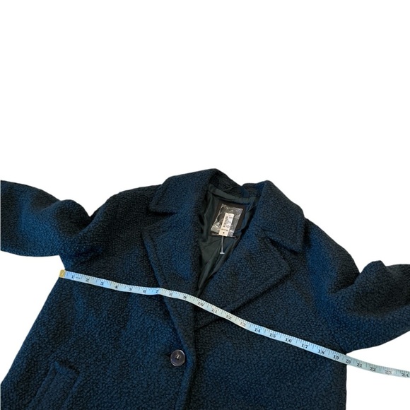 Madewell The Alonzo Coat in Bouclé NN385 Size XXS Green Italian Wool Long Coat - Picture 11 of 16